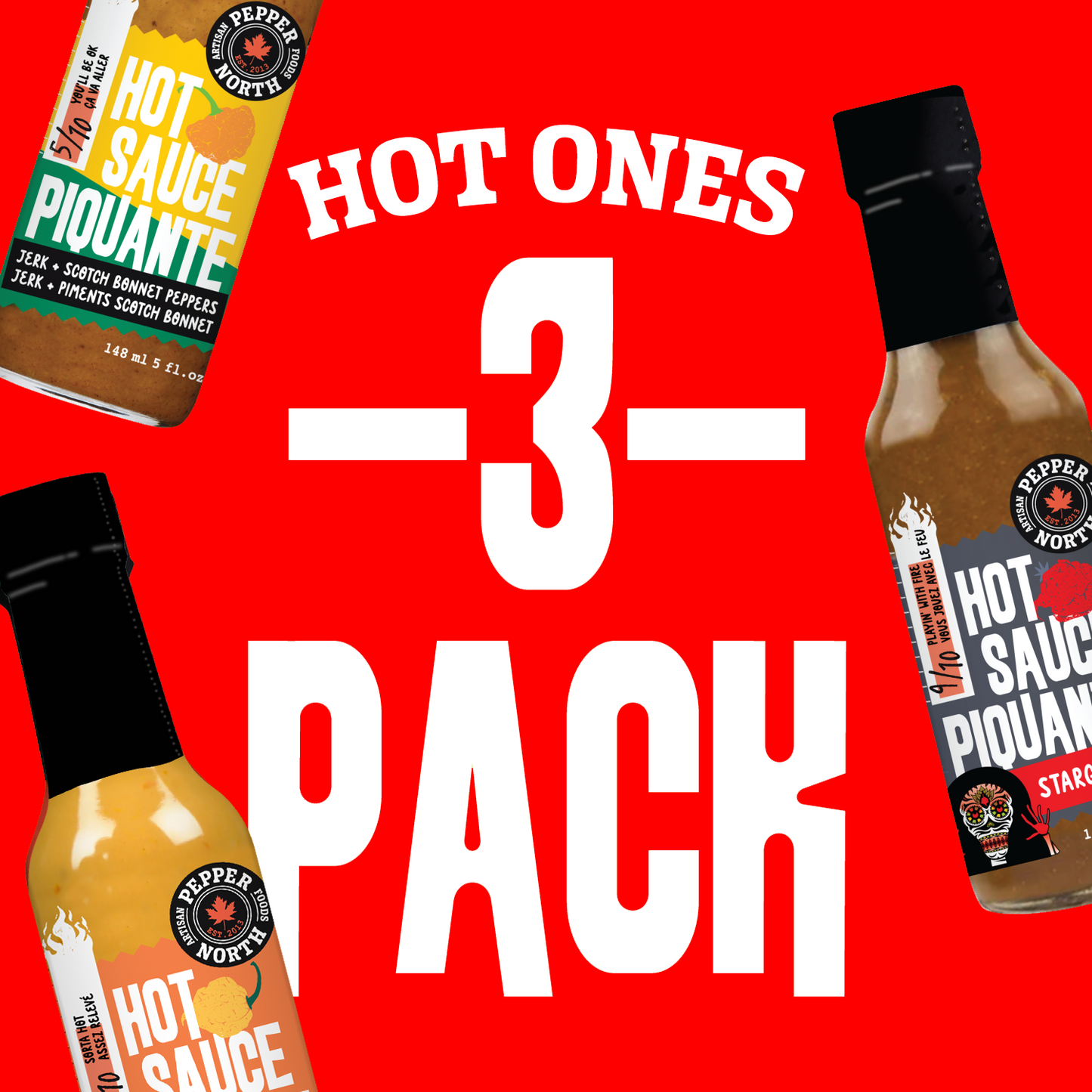 Sauces piquantes sur mesure - Pack de 3